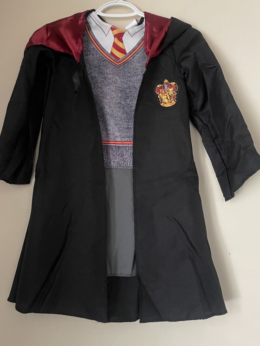 Harry Potter Gryffindor Costume Dress with Hooded Robe